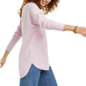CHARTER CLUB Puré Cashmere Long-Sleeve Shirttail S
